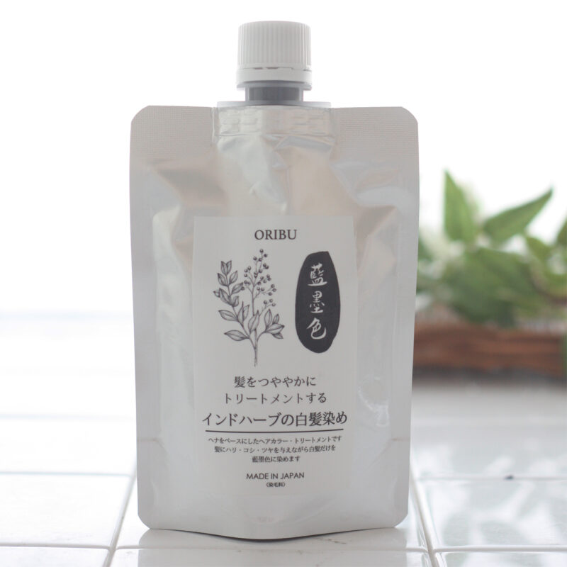  暁石鹸 ORIBU インドハーブの白髪染め 藍墨色